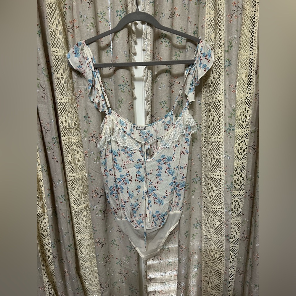 Free People Intimately Free Take It Away Bodysuit Ivory Combo S, M, XL New - Picture 2 of 4